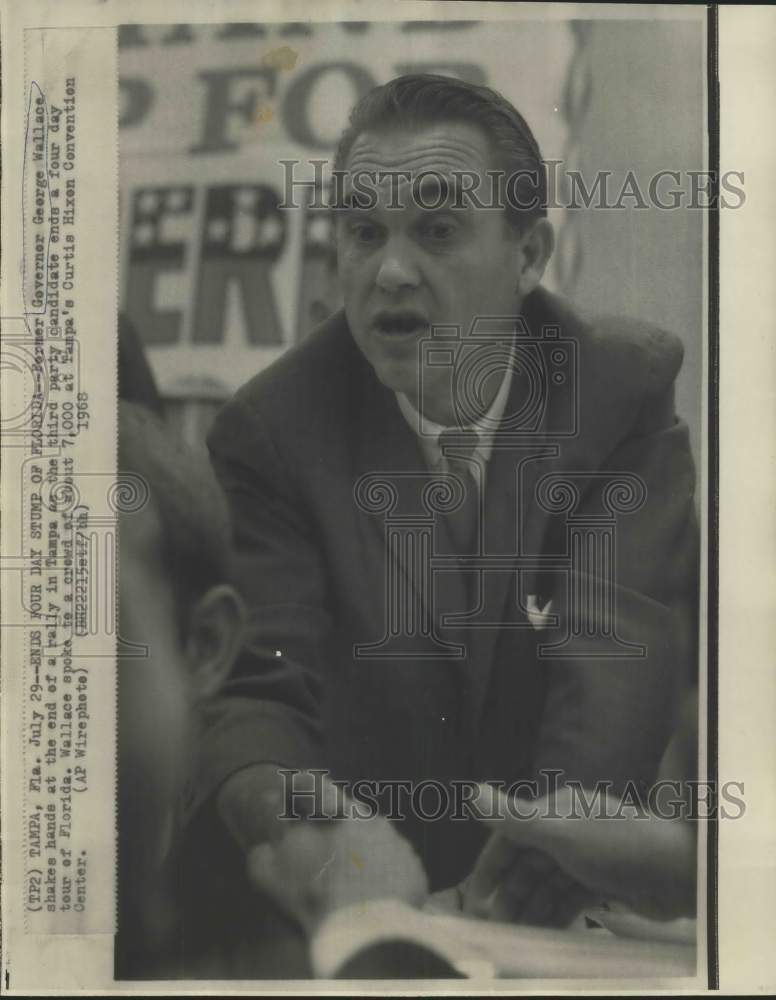 1968 Former Governor George Wallace attends rally in Tampa-Historic Images