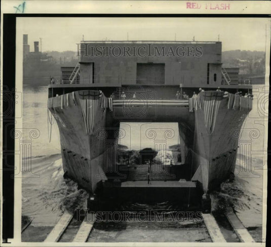 1969 The USS Pigeon launched at Alabama Dry Dock in Mobile.-Historic Images