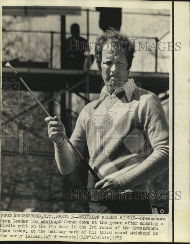 1975 Press Photo Golf - Tom Wesikopf during Greensboro Open tournament - Historic Images