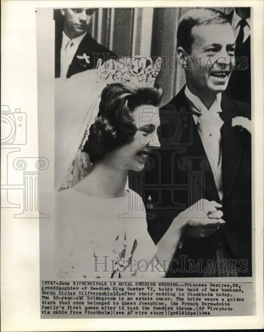 1964 Princess Desiree and Baron Niclas Silfverschiold in Stockholm - Historic Images
