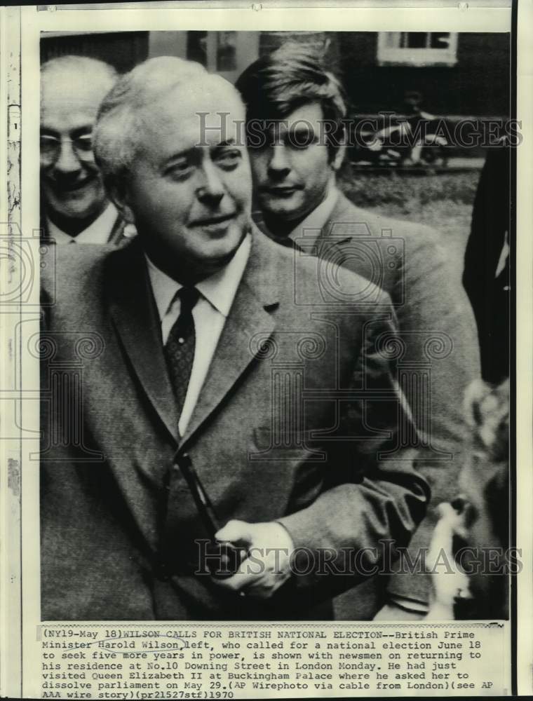 1970 Harold Wilson returns to No. 10 Downing Street in London - Historic Images