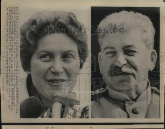 1945 Svetlana Stalin & father, late Soviet dictator, Joseph Stalin - Historic Images