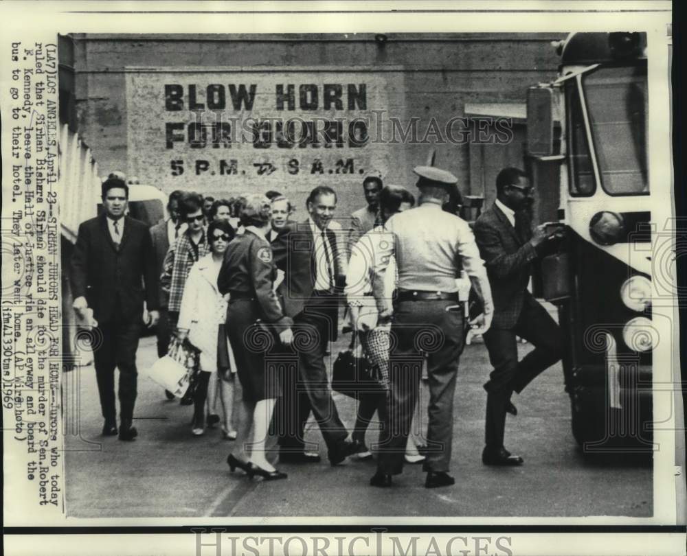 1969 Sirhan Bishara Sirhan,accused RFK killer,leaves Hall of Justice - Historic Images