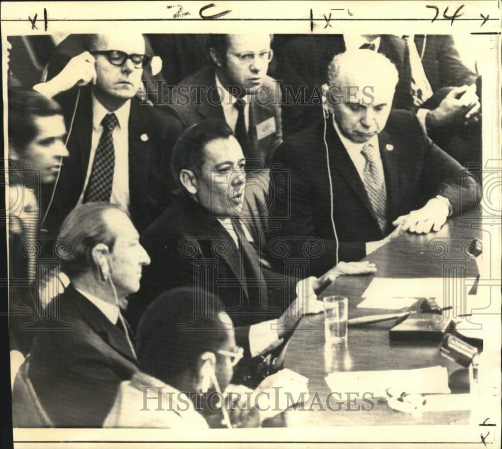 1973 Press Photo Omar Torrijos of Panama Speaks at UN Security Council - Historic Images