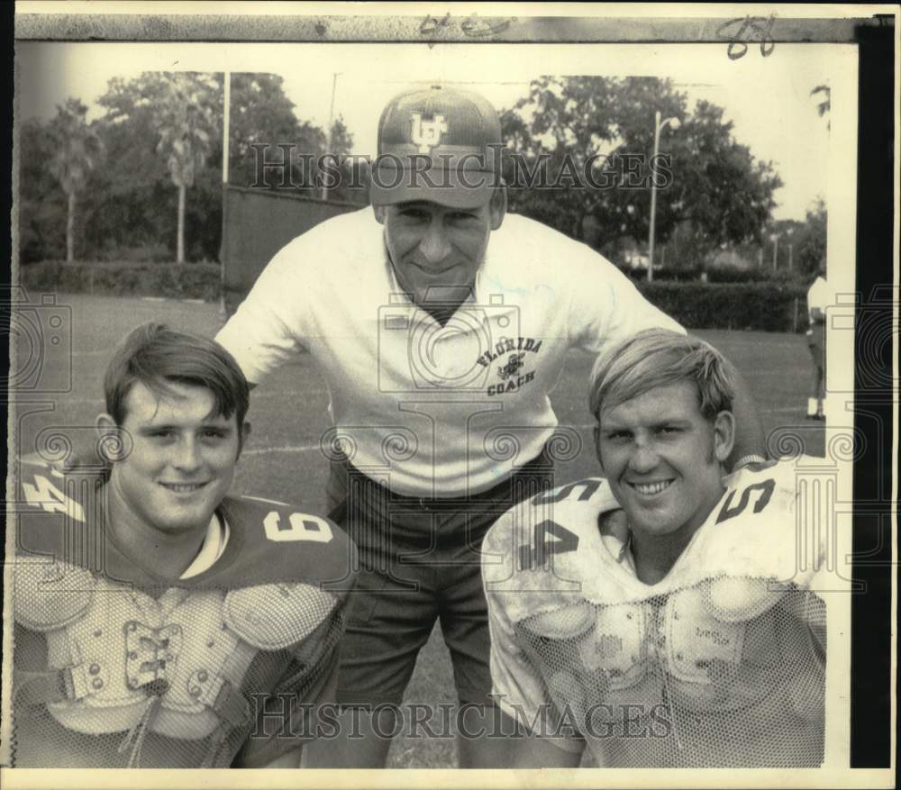 1970 Press Photo Co-captains of the University of Florida football team.- Historic Images