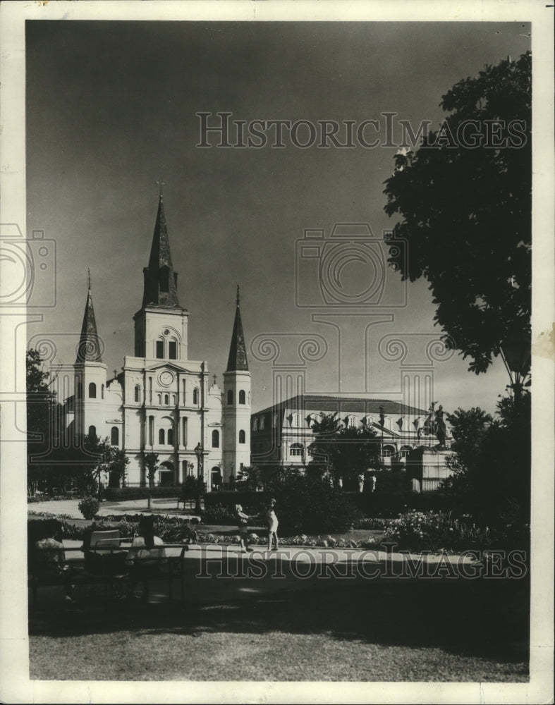 1975 View of buildings at Jackson Square  - Historic Images