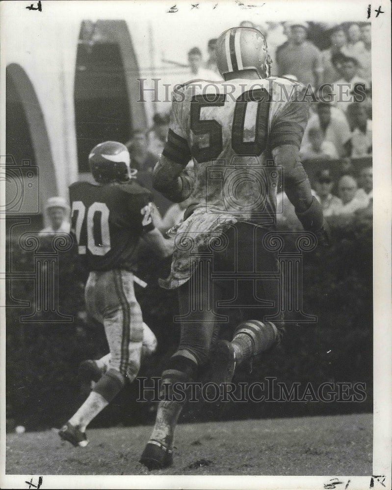 1968 Press Photo Saints Bob Bryant makes field goal after interception.-Historic Images