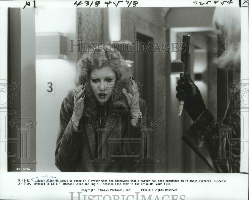 1980 Press Photo Nancy Allen stars in Dressed to Kill. - nox02288- Historic Images