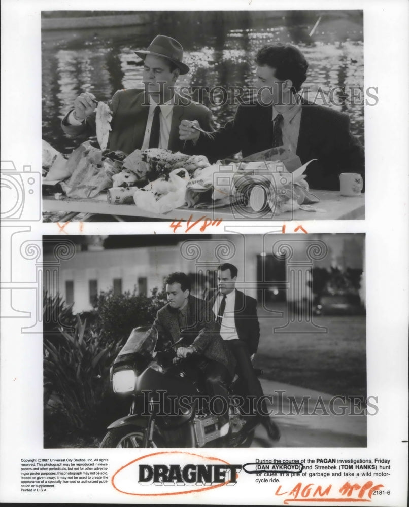 1987 Dan Aykroyd and Tom Hanks star in Dragnet.  - Historic Images
