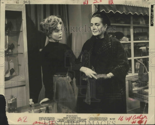 1981 Press Photo Tuesday Weld and Mary Astor in "Return to Peyton Place" - Historic Images