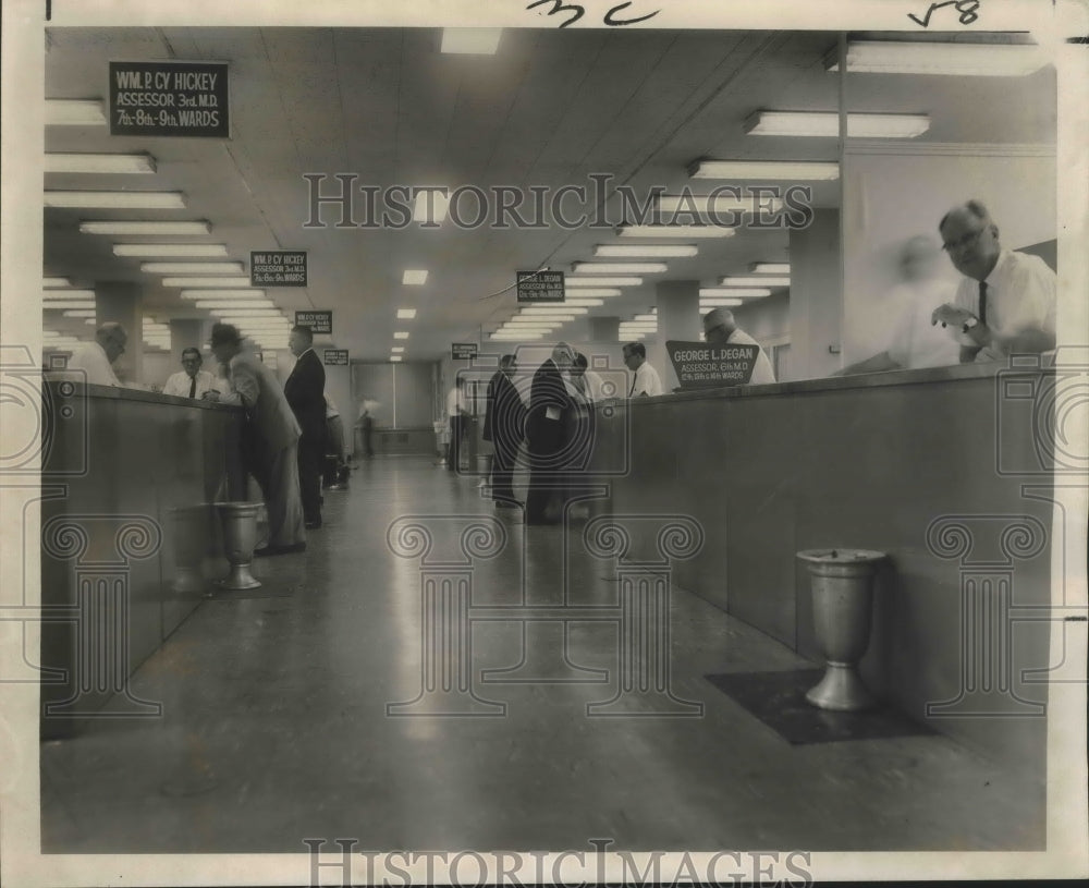 1967 Press Photo Assessment Rolls opened at Orleans Parish assessors, City Hall. - Historic Images