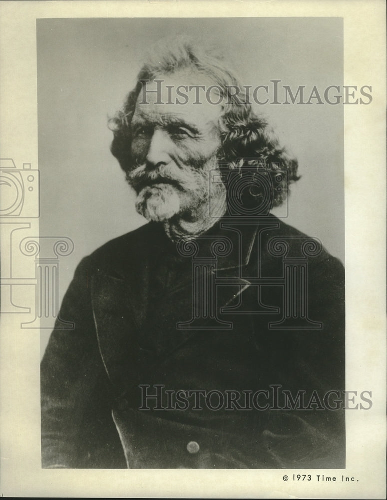 1973 Press Photo Jim Baker, Wyoming Farmer, Fur Trapper &amp; Army Scout - Historic Images