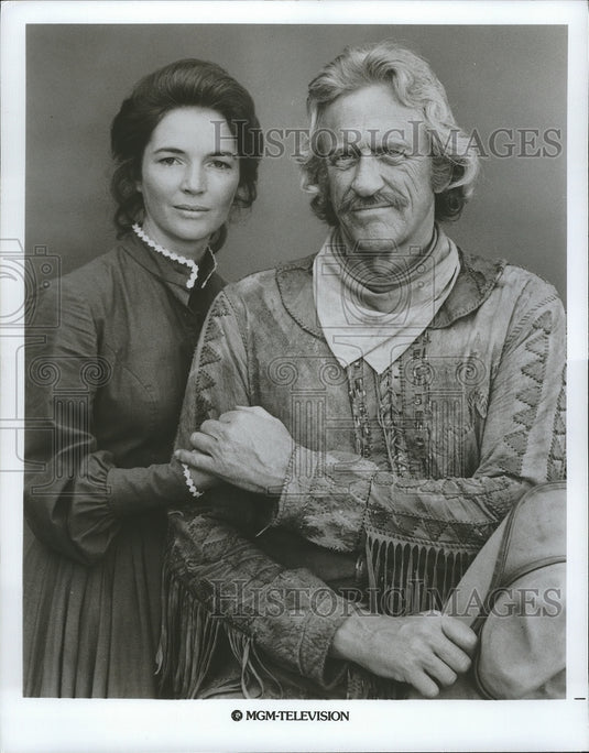 1978 Press Photo James Arness and Fionnula Flanagan in How The West Was Won - Historic Images