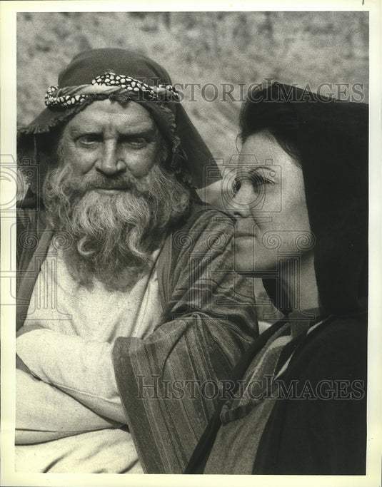 1979 Press Photo Richard Basehart & Erin Moran in Greatest Heroes of the Bible-Historic Images