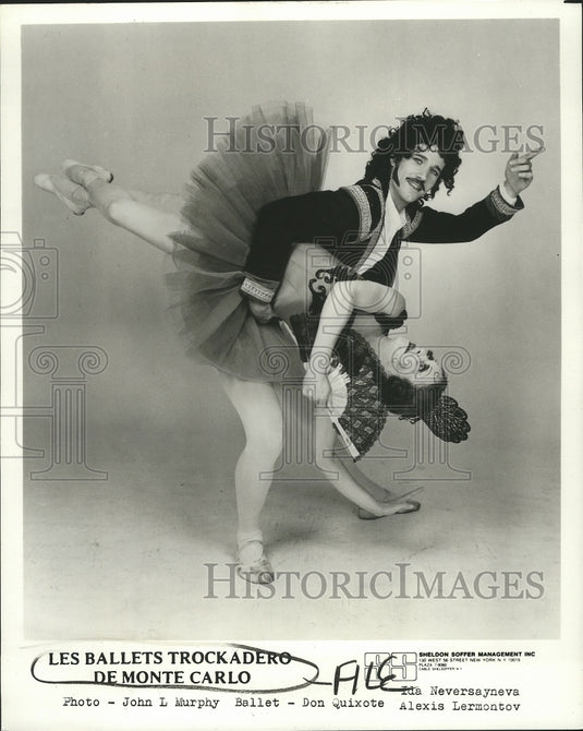 1982 Press Photo Alexis Lermontov & Ida Neversayneva of Les Ballets Trockadero - Historic Images