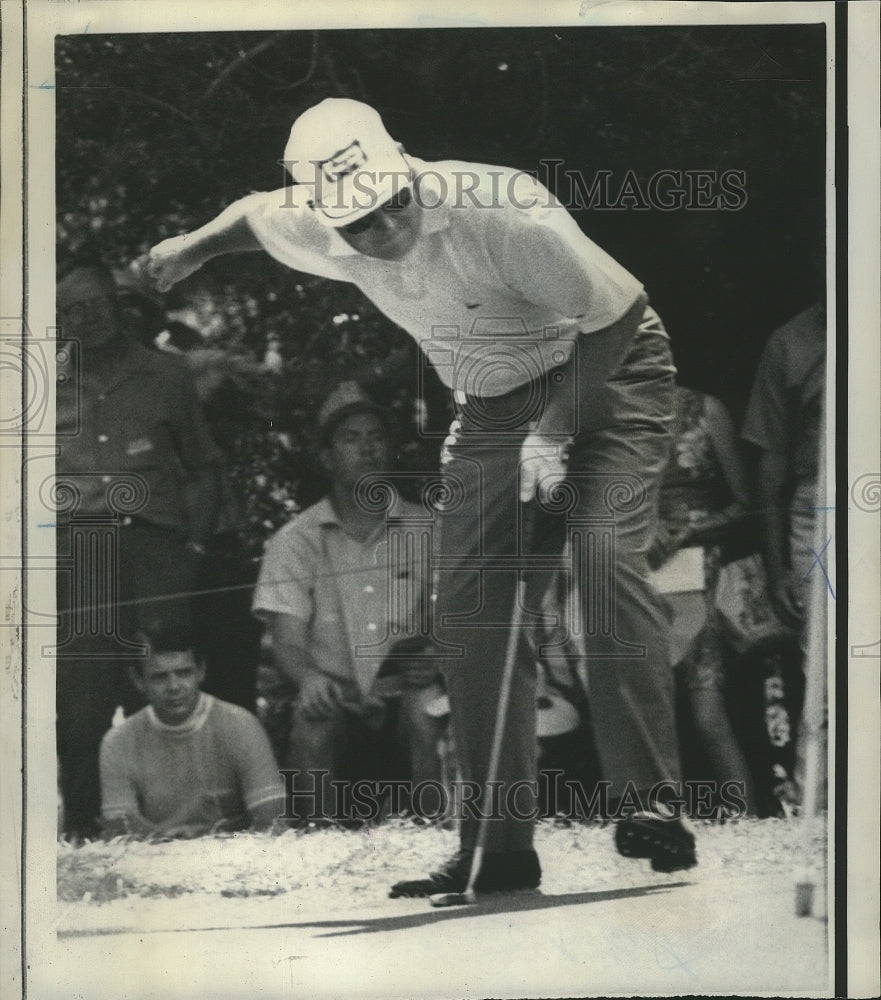 1969 Golfer Miller Barber Encourages Ball for a Birdie-Historic Images