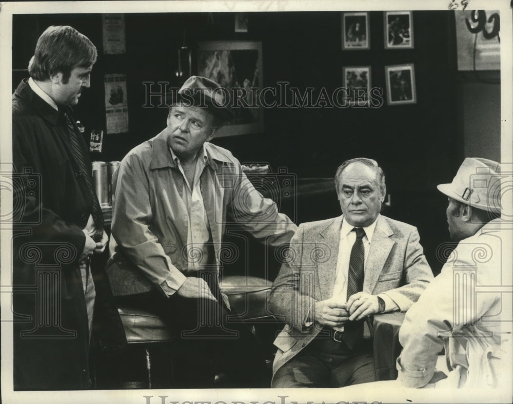 1980 Press Photo Cast from &quot;Archie Bunker&#39;s Place&quot; - Historic Images