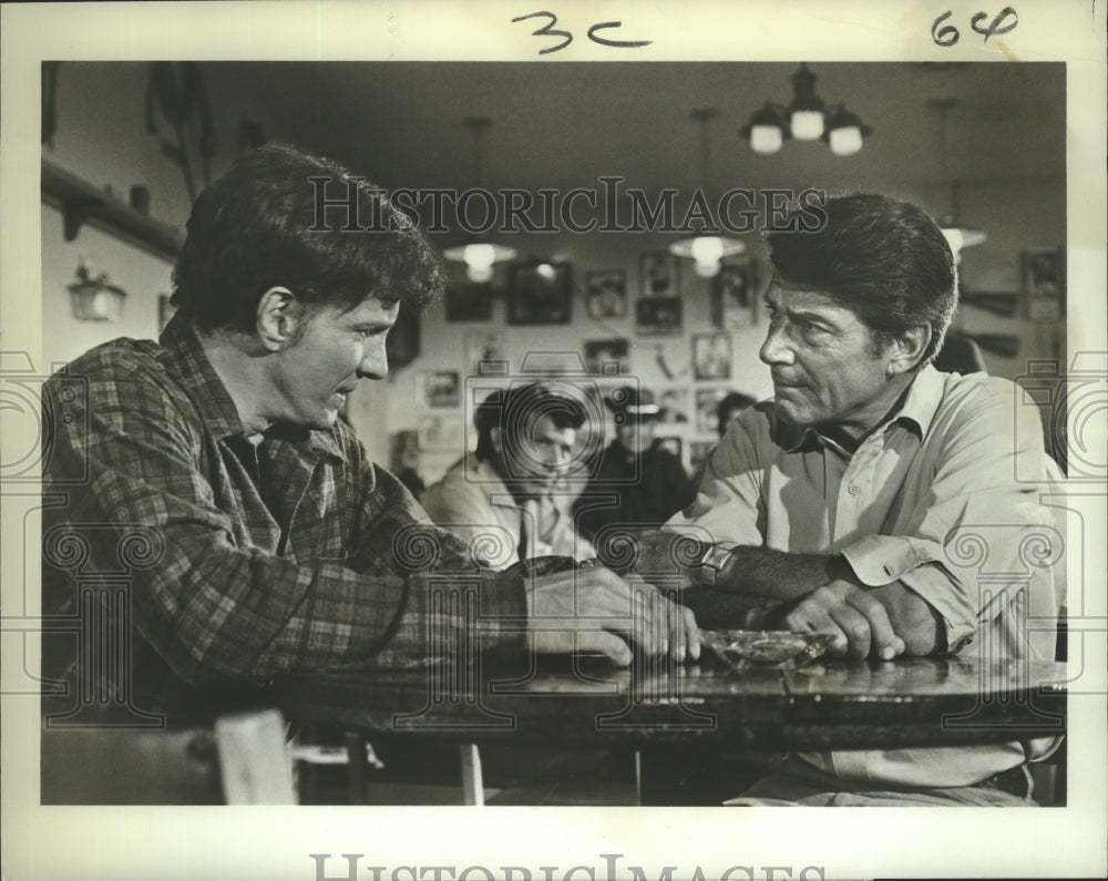 1971 Press Photo Michael Baseleon and Efrem Zimbalist on &quot;The FBI&quot; - ABC-TV. - Historic Images