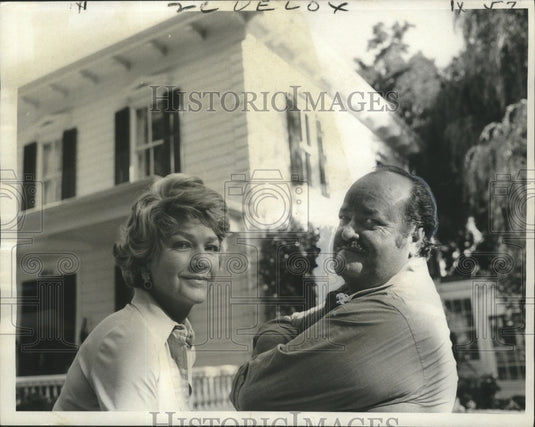 1973 Press Photo Anne Baxter and William Conrad in "Cannon" on CBS Television - Historic Images