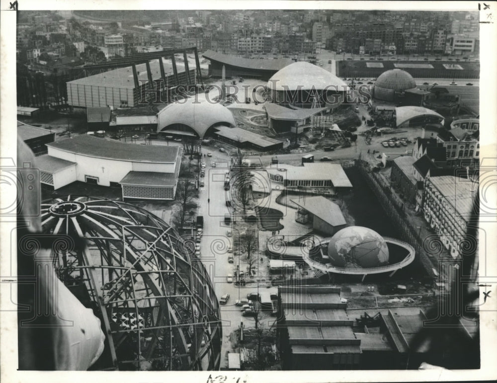 1958 Exhibition buildings at World&#39;s Fair held in Brussels, Belgium-Historic Images