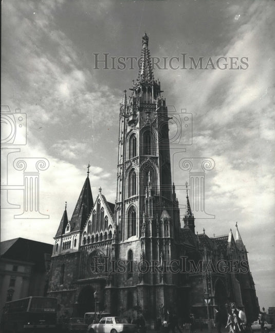1983 Press Photo Coronation Church on Castle Hill in Budapest, Hungary - Historic Images