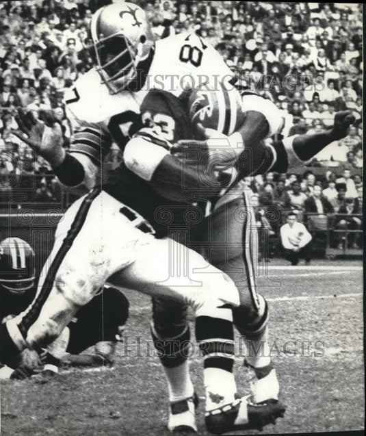 Press Photo New Orleans Saints - Jim "Cannonball" Butler, Game Against Atlanta- Historic Images