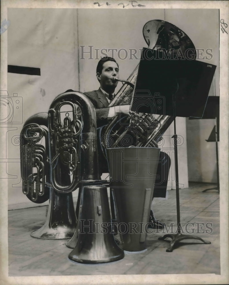 1956 Press Photo New Orleans Philharmonic-Symphony Orchestra - Bruce Butler - Historic Images