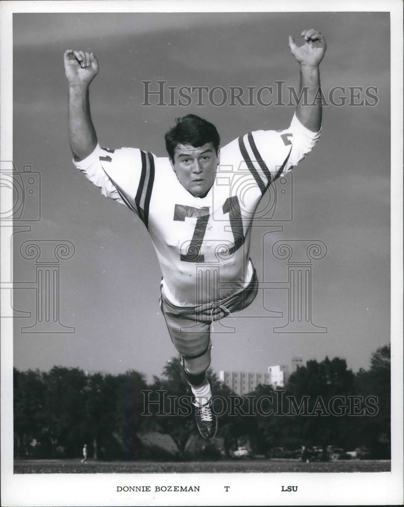 1969 Press Photo Donnie Bozeman, Tackle for Louisiana State University - Historic Images