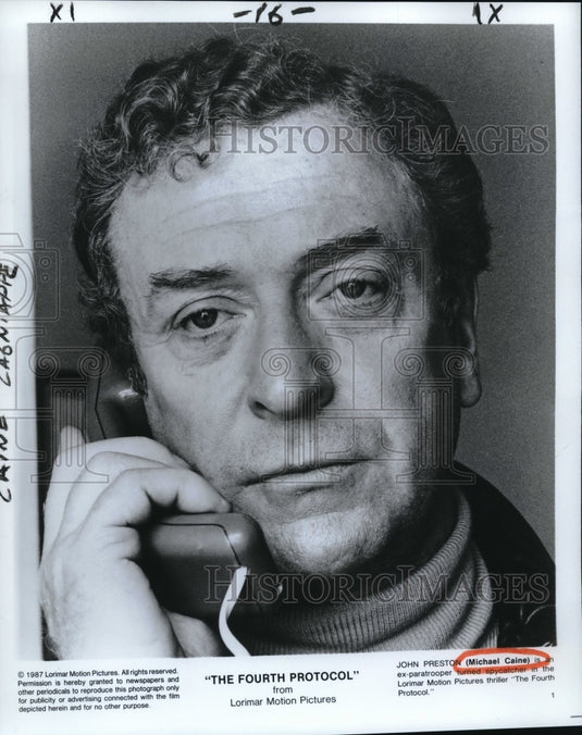 1987 Press Photo Michael Caine as John Preston in "The Fourth Protocol" - Historic Images