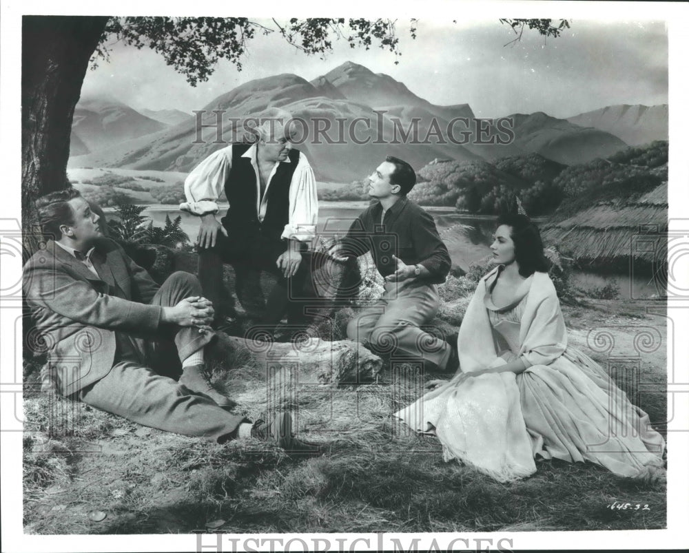 1962 Press Photo Brigadoon - Van Johnson, Barry Jones, Gene Kelly, Cyd Charisse-Historic Images