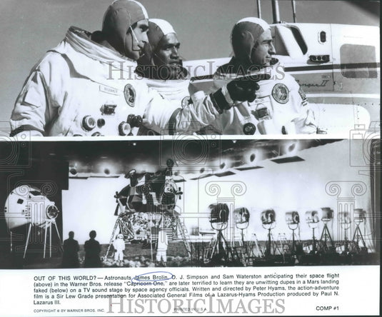 1978 Press Photo "Capricorn One" - James Brolin, O.J. Simpson, Sam Waterston - Historic Images