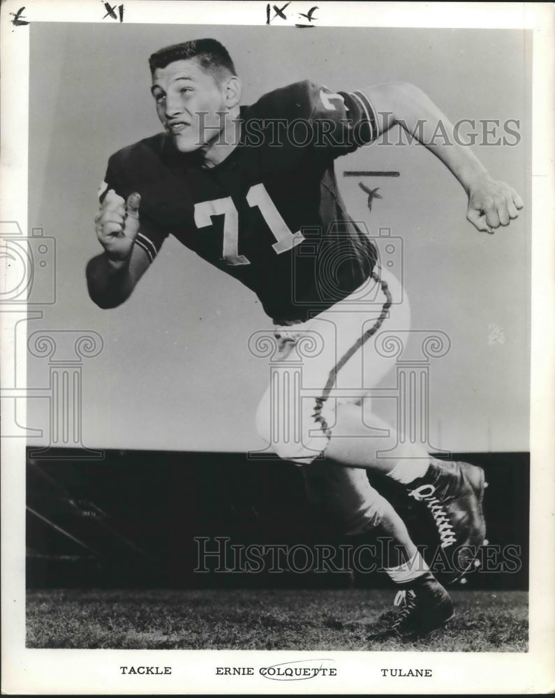 1967 Tulane Football Tackle Ernie Colquette-Historic Images