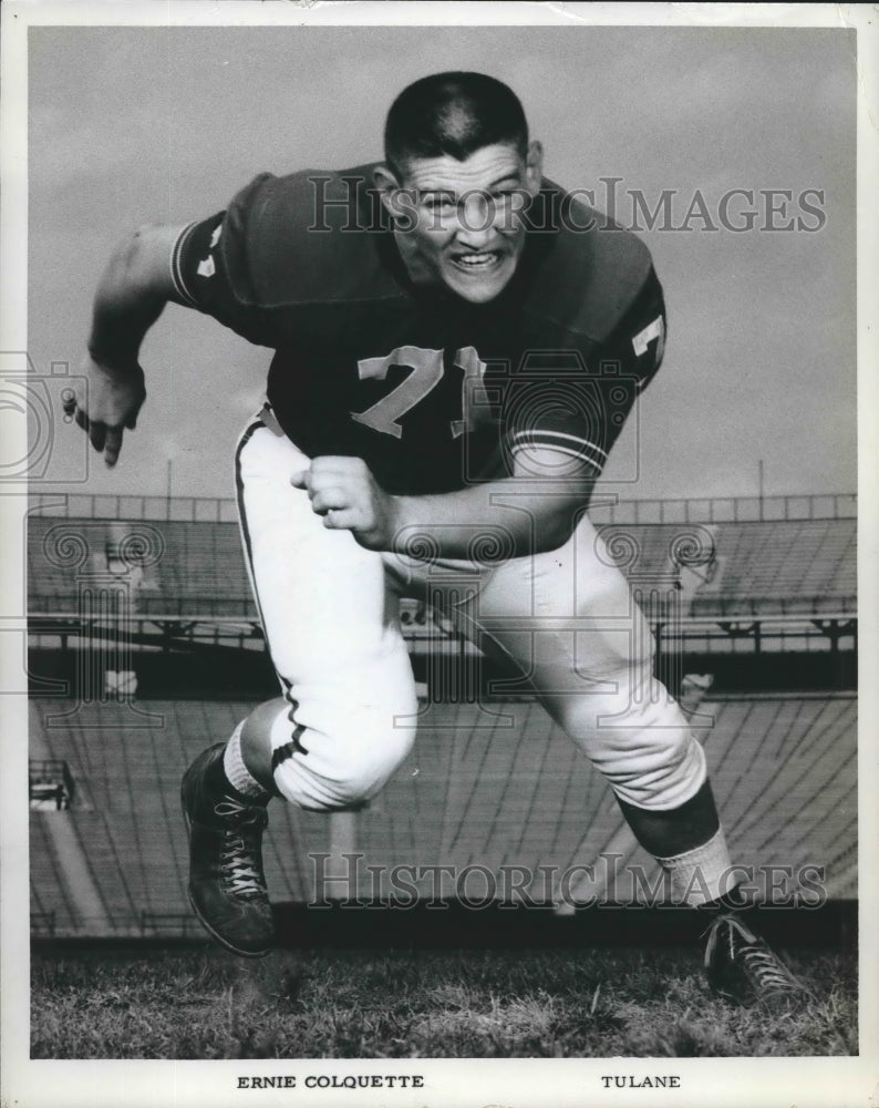 1967 Press Photo Ernie Colquette, Tulane Football Player - Historic Images