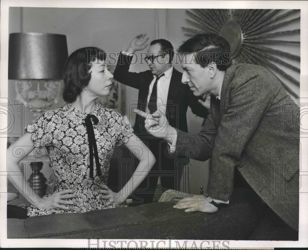 1956 Press Photo Actors Jack Klugman, Will Kuluva &amp; Imogene Coca in Funny Heart-Historic Images