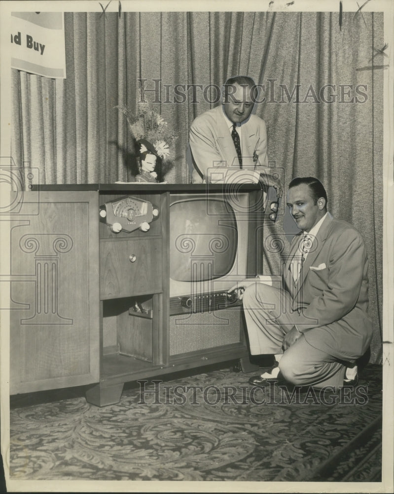 1953 A. J. Cristadoro with H. F. Cristadoro and Zenith Television - Historic Images