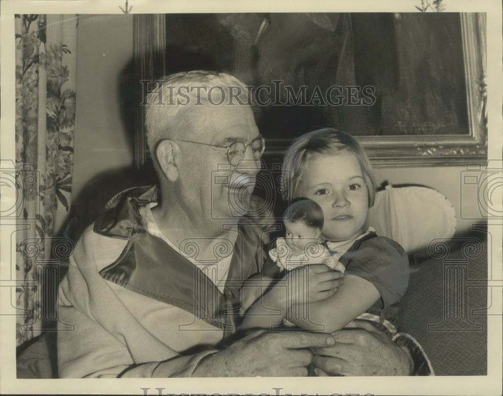 1940 Press Photo George M. Cox, New Orleans Millionaire with Jacqueline Rose-Historic Images