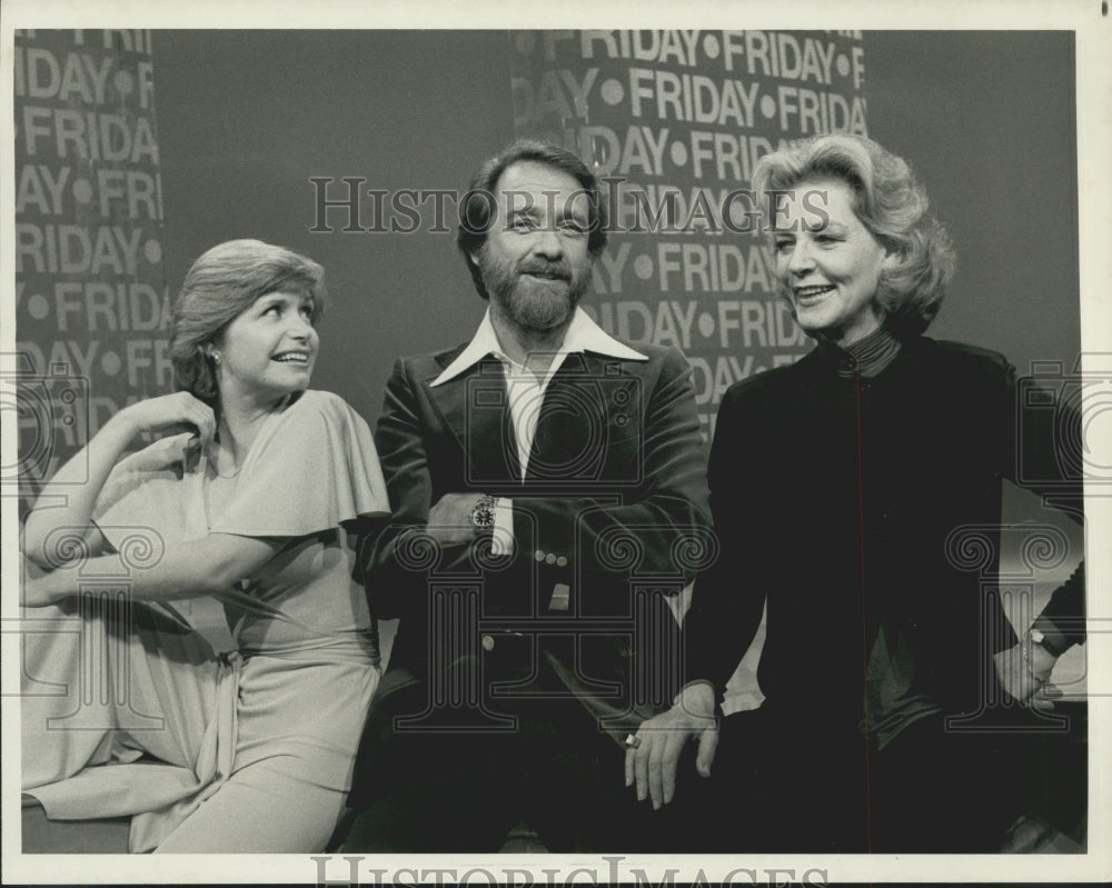 1978 Press Photo Bonnie Franklin, Richard Crenna, Lauren Bacall in CBS show - Historic Images