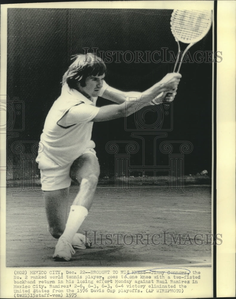 1975 Press Photo Jimmy Connors, the Number 2 ranked world tennis player - Historic Images