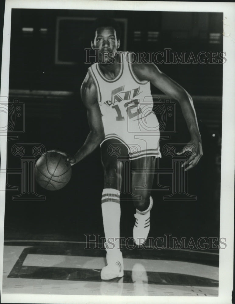 1974 Press Photo E. C. Coleman, Forward for the New Orleans Jazz Basketball-Historic Images