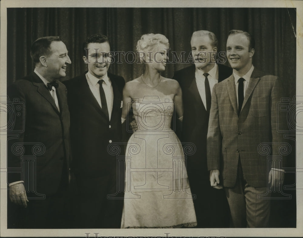 1961 Press Photo Lindsay, Philip and Dennis Crosby on I've Got a Secret Show-Historic Images