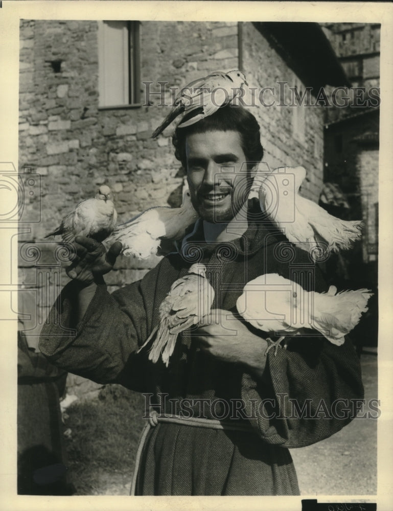 1961 Actor Bradford Dillman in &quot;Francis of Assisi&quot; Movie-Historic Images