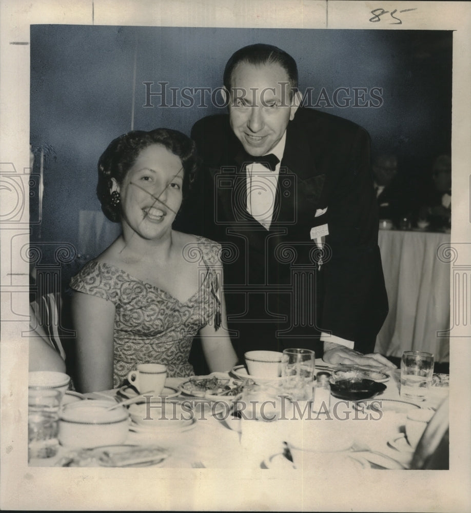 1955 Press Photo Jules Dubois with Daughter Lucille Dubois at IAPA Conference-Historic Images