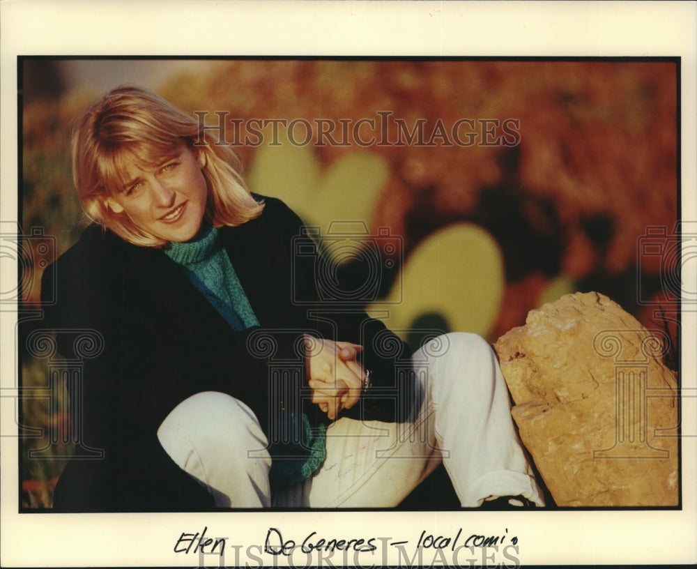 1992 Press Photo New Orleans Local Comic Ellen DeGeneres, Comedian - nox16693-Historic Images