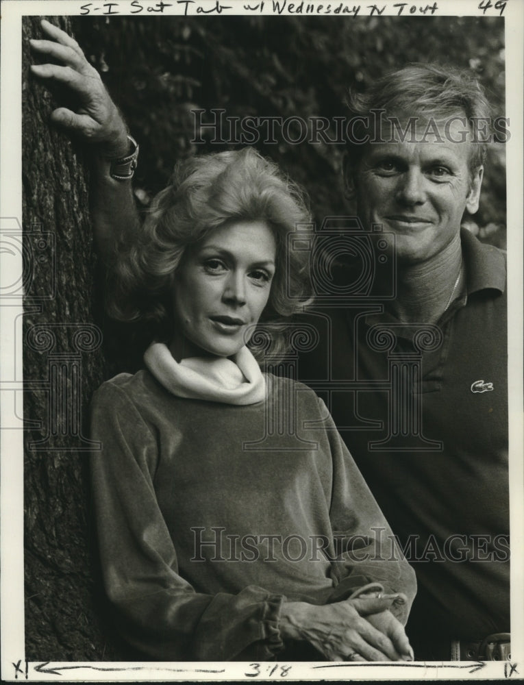 1978 Press Photo Actors Sandra Dee and Tab Hunter in television program- Historic Images