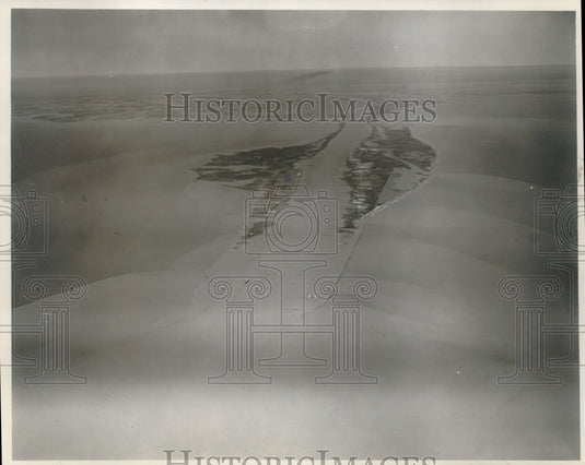 1960 Press Photo Aerial View of EADS Jetties - nox18089-Historic Images