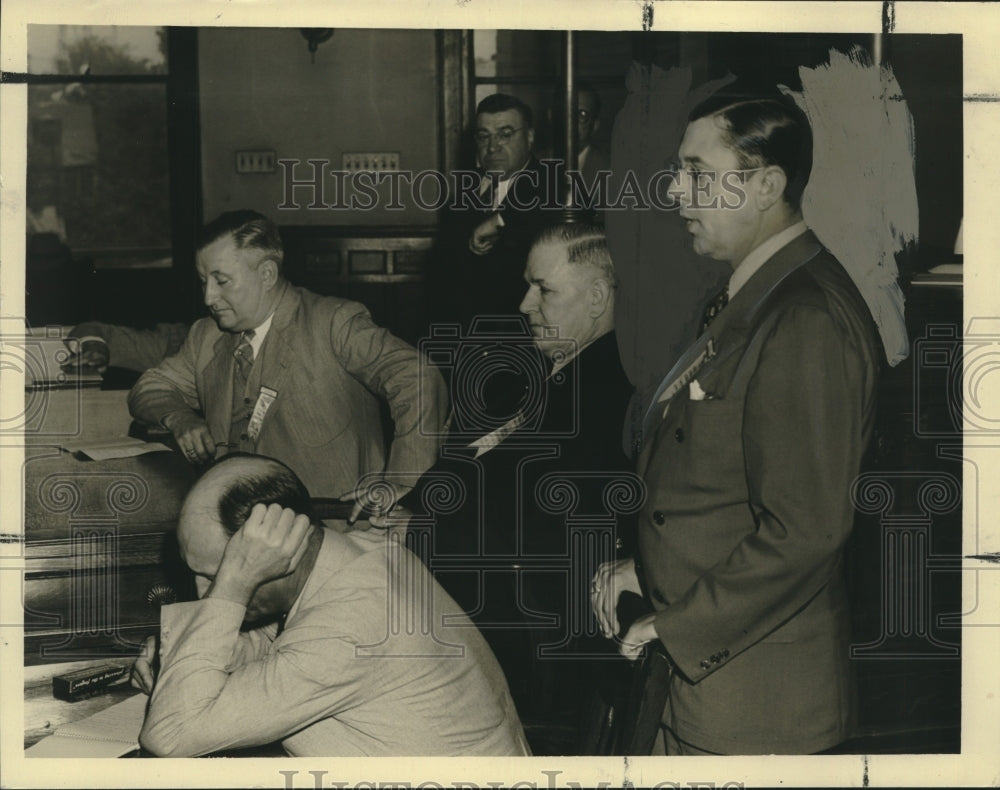 1939 Press Photo David M. Ellison and Others at Meeting - nox18495-Historic Images