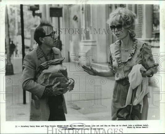 1984 Press Photo Mia Farrow & Woody Allen star in "Broadway Danny Rose."-Historic Images