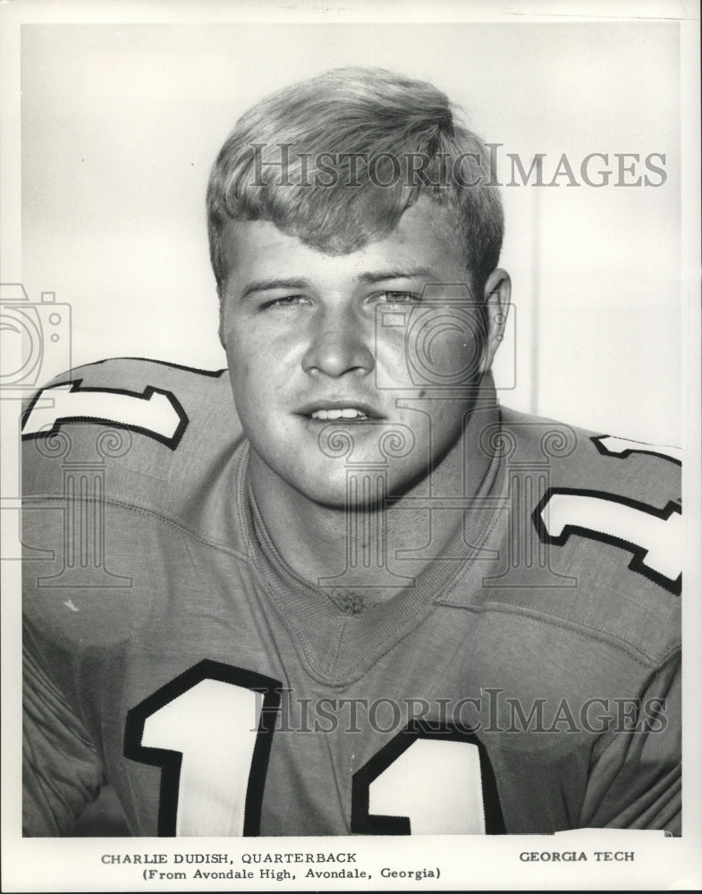 1969 Press Photo Charlie Dudish, Quarterback Georgia Tech - nox19463- Historic Images