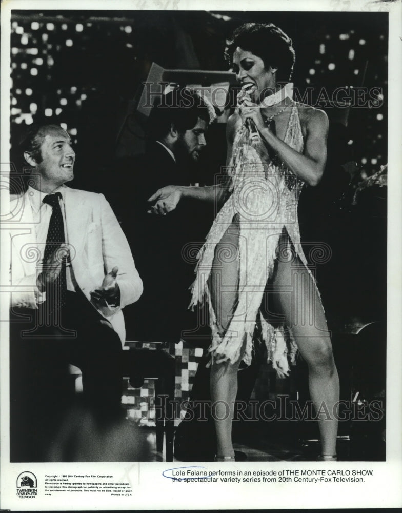 1980 Press Photo Lola Falana performs in The Monte Carlo Show - nox19624-Historic Images