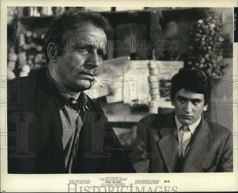 1965 Actors George Foundas and George Voyadjis In "Zorba the Greek" - Historic Images